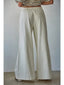 Woven Denim Wide Leg Pants